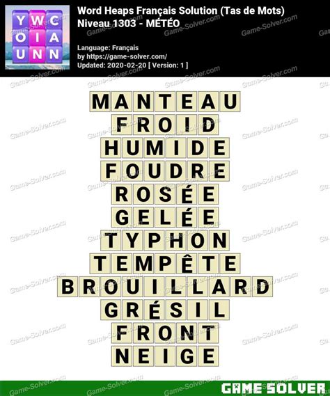 wordalot level 1303|Solution Wordalot Niveau 1303 .